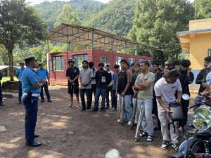 ट्राफिक प्रहरीद्वारा बागलुङमा १४ वटा मर्डिफाइड बाइक नियन्त्रणमा
