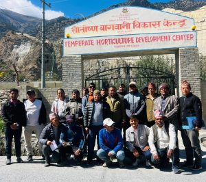 फलफूलको नर्सरी ब्यवस्थापन सिकाउँदै शीतोष्ण वागवानी विकास केन्द्र