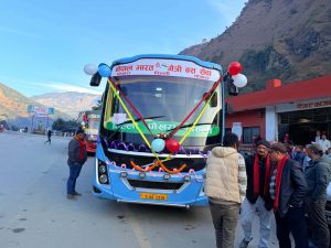 बेनीबाट सिधै भारतको नयाँ दिल्लीसम्मको बस सेवा शुभारम्भ