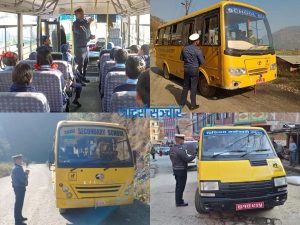 बागलुङमा स्कुल बस अनुगमन तथा चालक–सहचालकलाई दुर्घटना न्यूनीकरण तालिम
