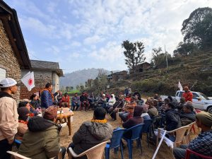 एमाले उम्मेदवार केसीद्वारा काठेखोलामा पहिलो चरणको भेटघाट सम्पन्न