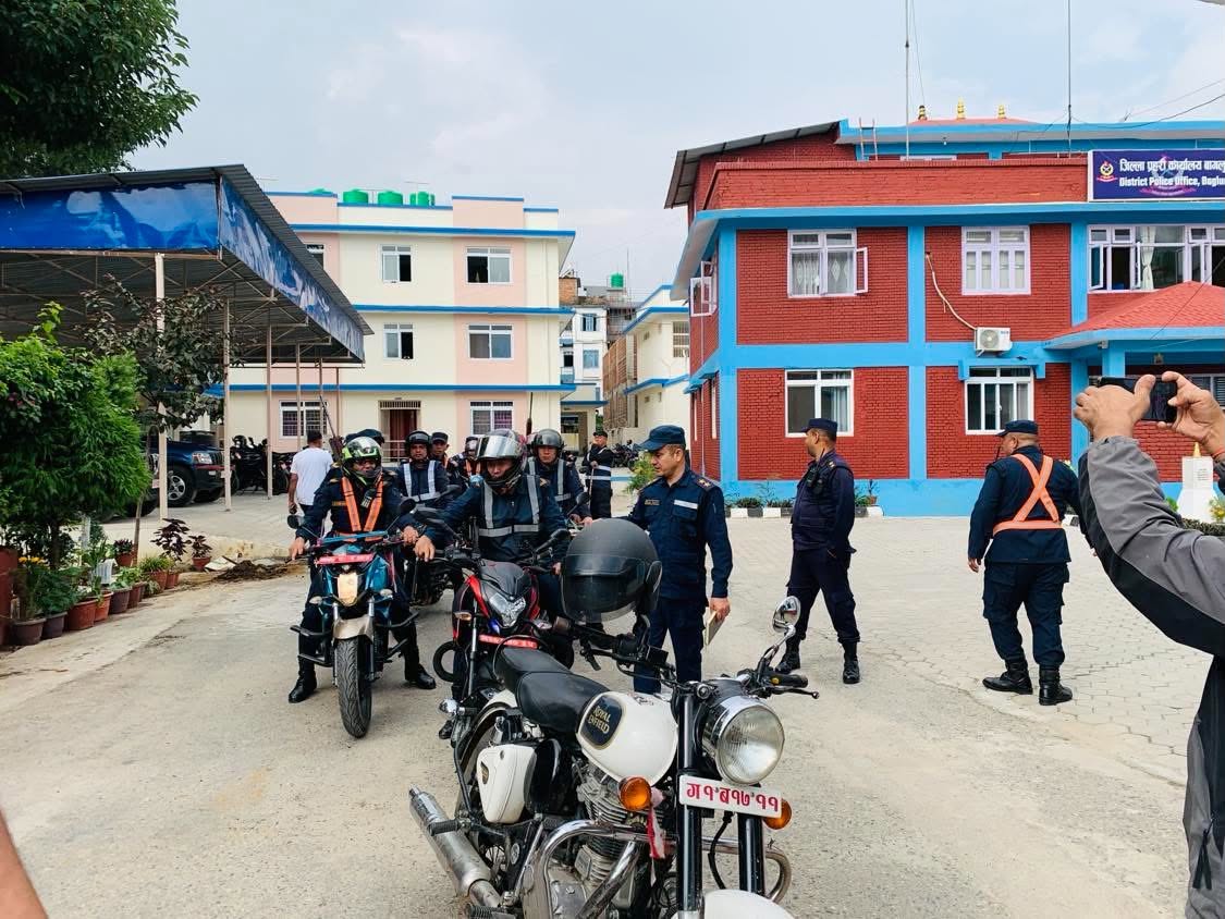 चाडपर्व लक्षित सुरक्षा व्यवस्था कडा : बागलुङमा ४३३ प्रहरी परिचालन
