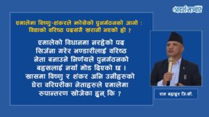 एमालेमा विष्णु–शंकरले झोसेको पुनर्गठनको आगो : विद्याको वरिष्ठ पदसंगै खरानी भएको हो ?